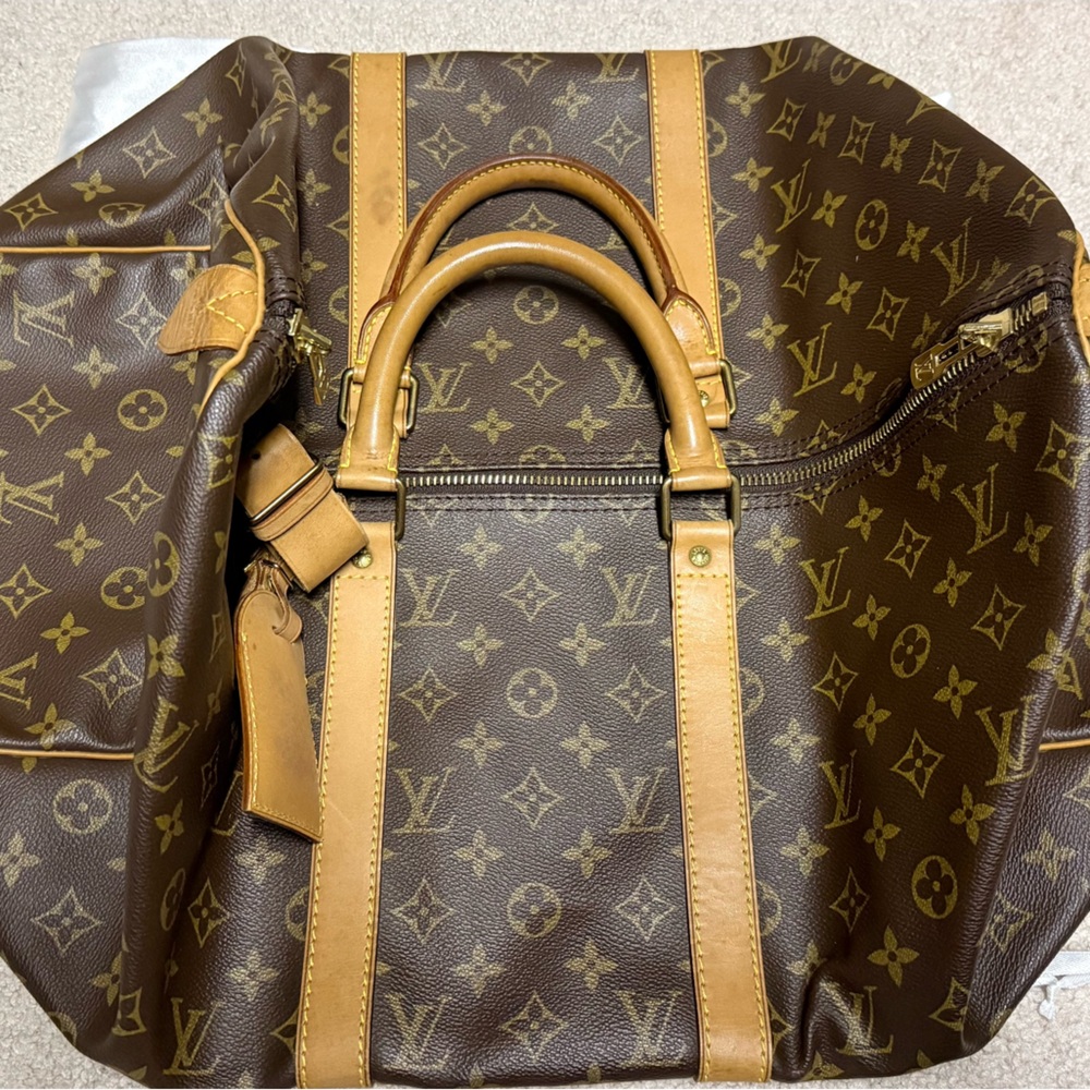 Louis Vuitton Monogram Duffel Bag in Brown and Tan